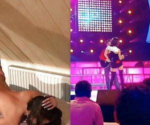 Asyalı seksi büyük siyah horoz tarafından memnun